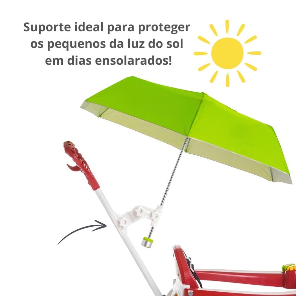 Suporte de Sombrinha carrinho infantil Guarda Chuva Sol Regulável