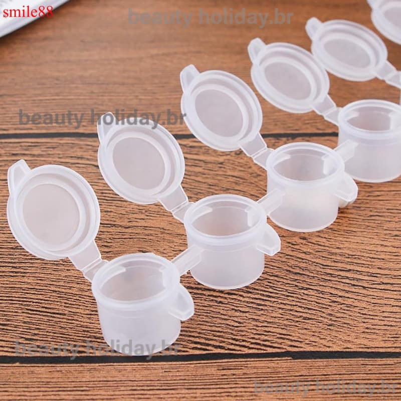 Smile88 10 Tiras 60 Potes Tiras De Pintura Vazia Mini Caixa De Pintura Pod Artes Artesanato Recipientes De Armazenamento