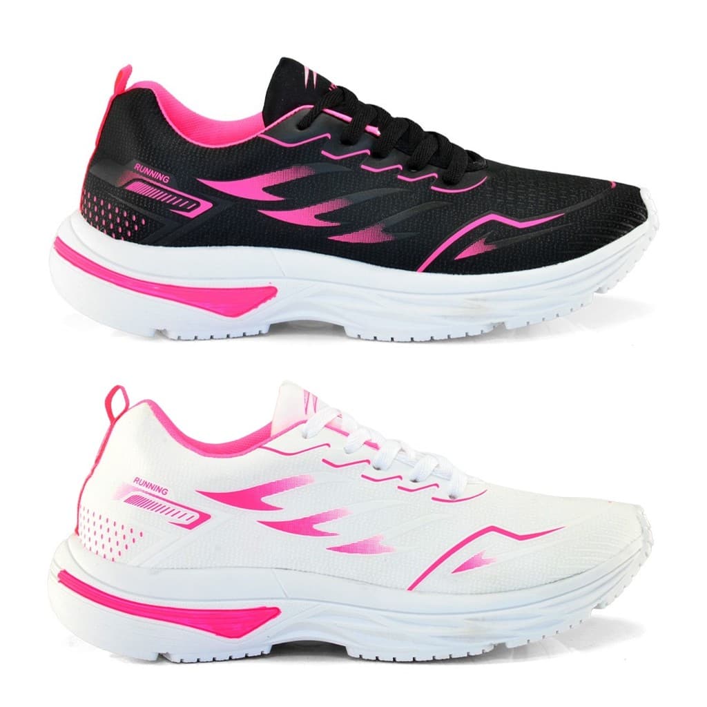 Kit 2 Tênis Feminino Esportivo para Caminhada Corrida Academia Confortável
