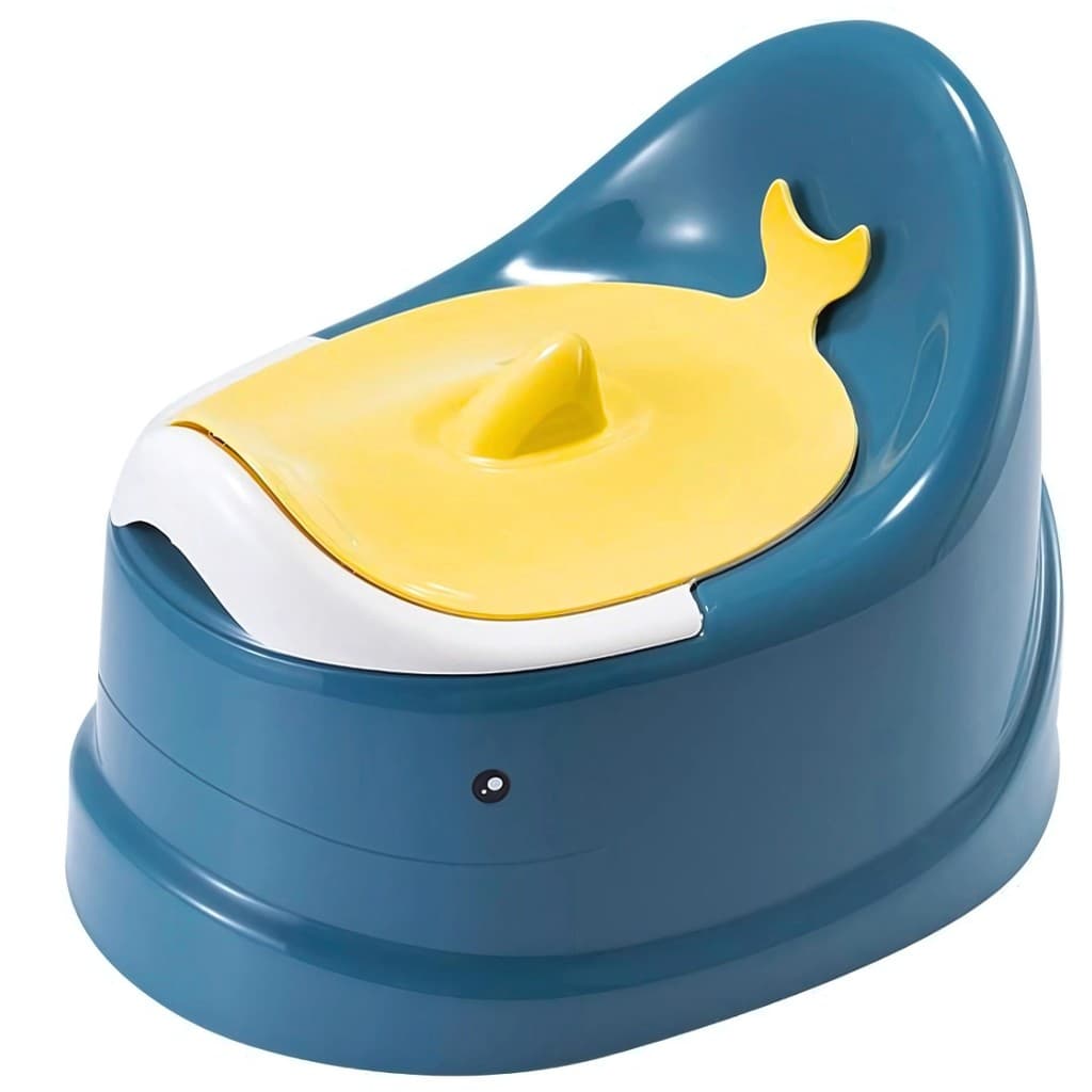 Troninho Infantil Privadinha de Desgralde Baleia Azul com Tampa - Castela