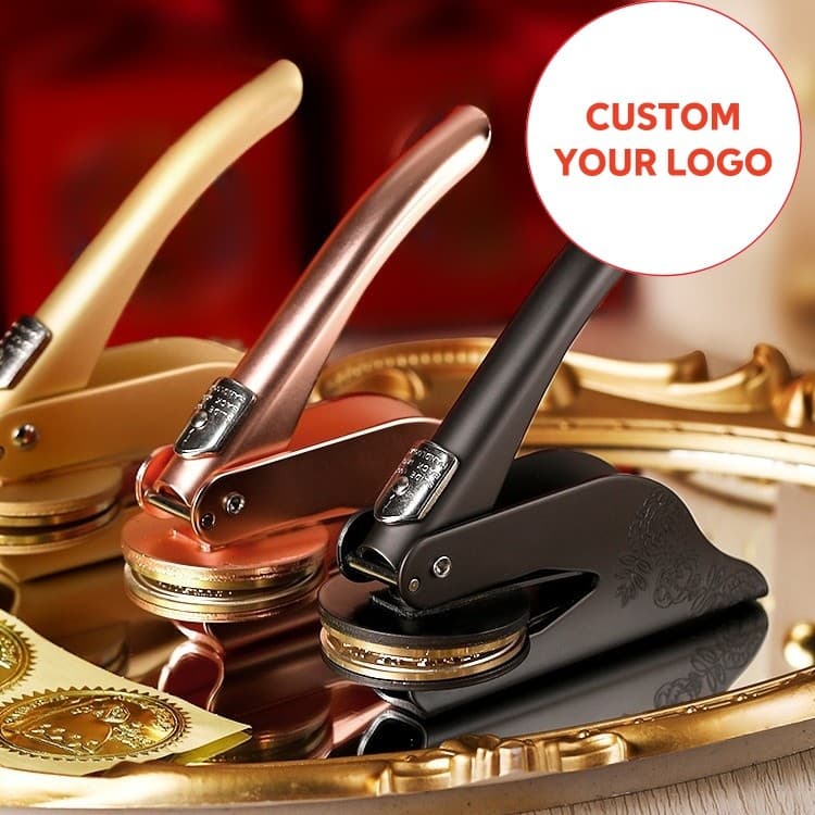 Personalizado Carimbo De Aço Carimbo dos alicates manuais para o Logótipo do Convite de Casamento