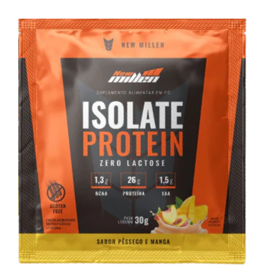 SACHE ISOLATE PROTEIN NEW MILLEN 30G - PESSEGO E MANGA