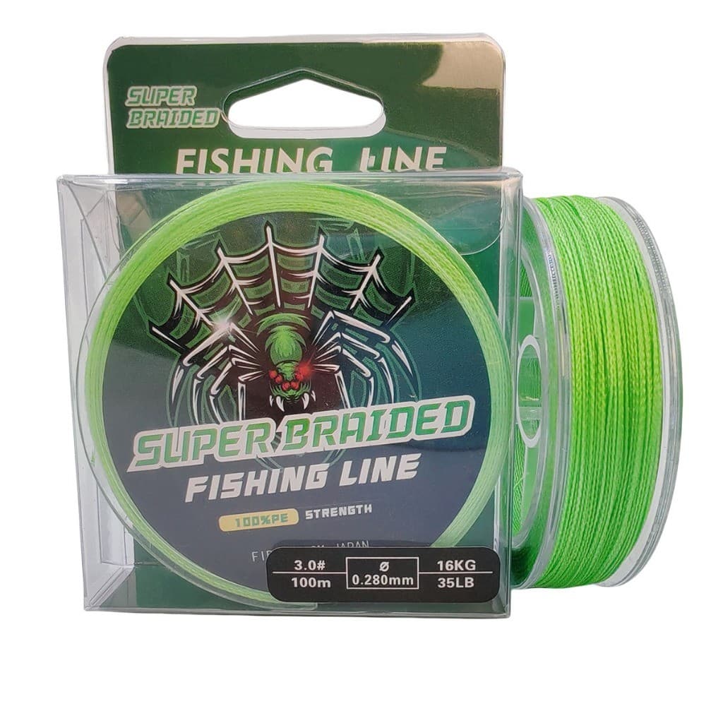 Linha De Pesca Multifilamento 100 Metros Pe 4 Fios Supertração Verde Cinza