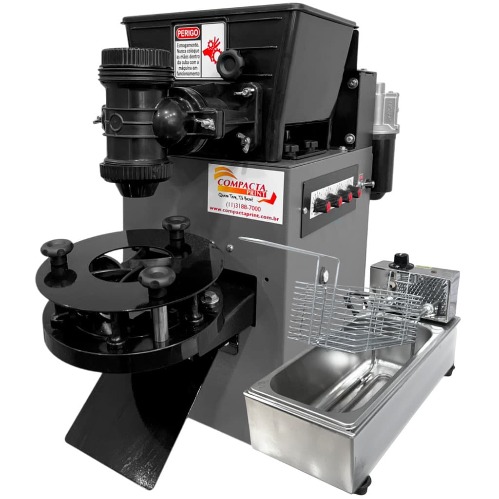 Kit Máquina De Fazer Salgados Pop 4.0 + Fritadeira Elétrica 3 Litros - Compacta Print