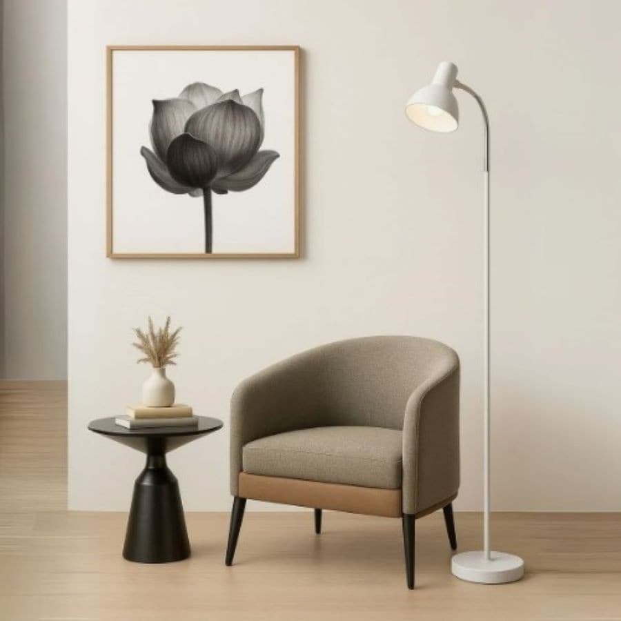 Nova Luminária Chão Abajur Articulada Flexivel Pedestal Piso