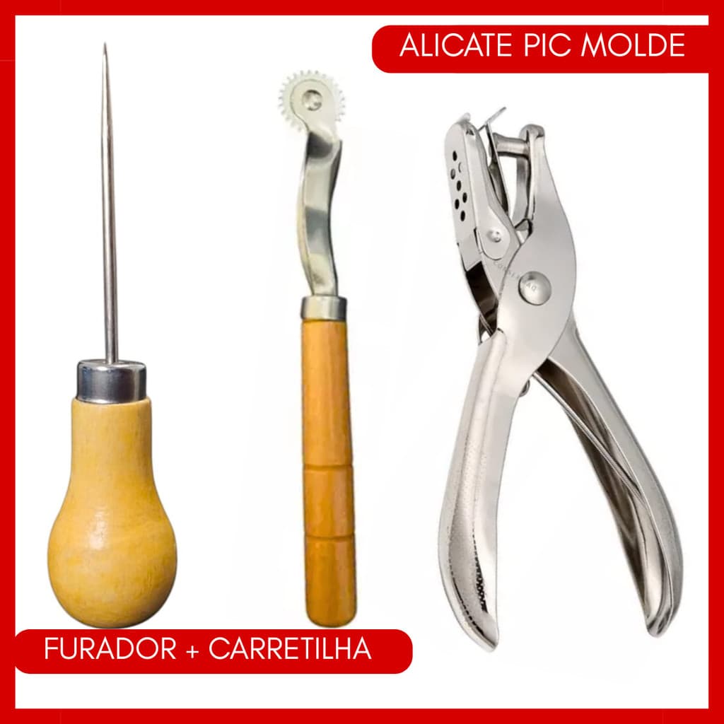 Kit Furadores Carretilha Marcador de Pic P/ Modelagem