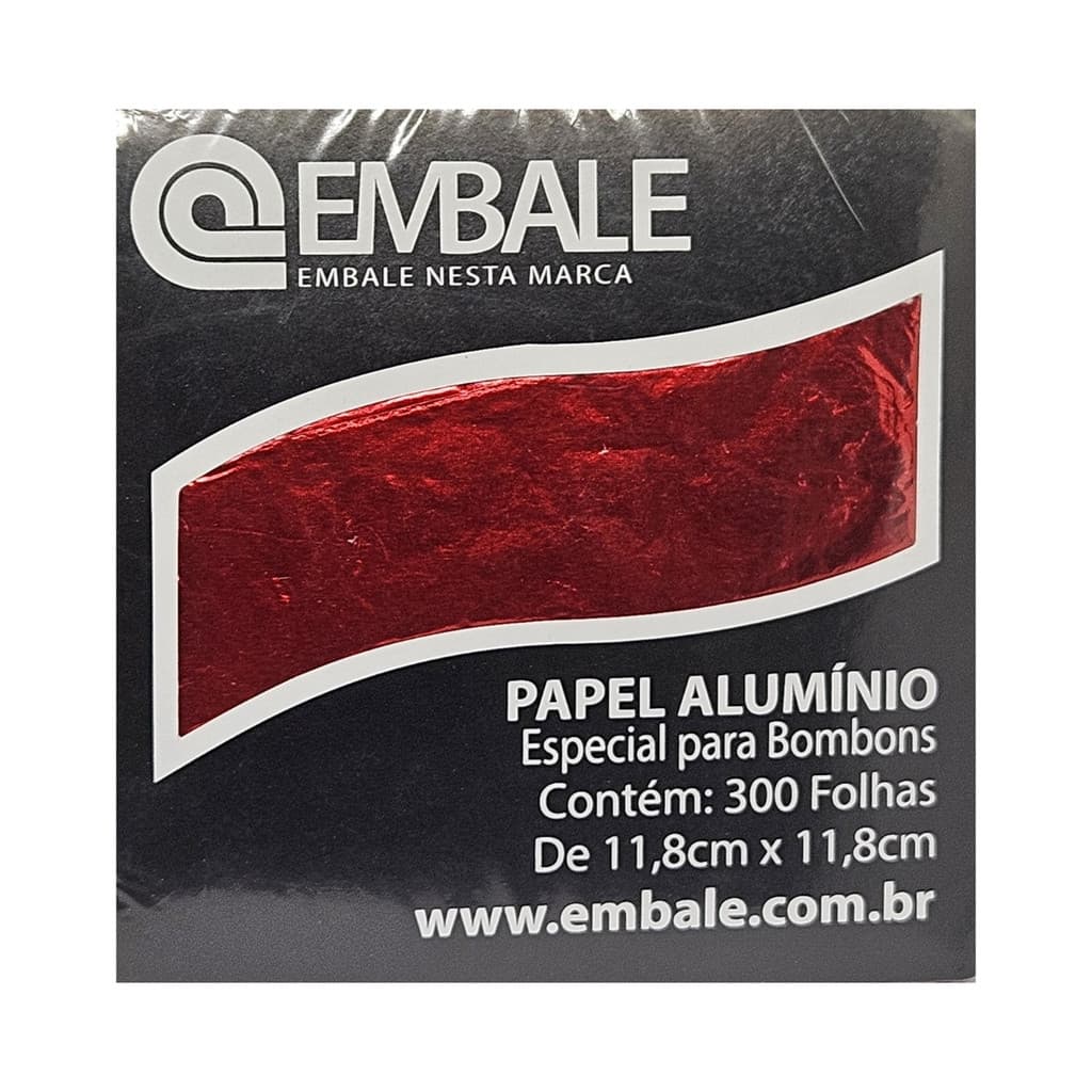 Papel chumbo 11,8x11,8cm para Trufa 300fls vermelho embale