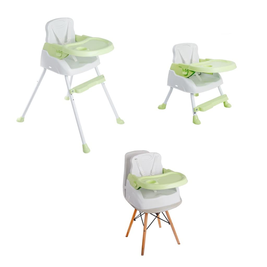 Cadeira de alimentação bebê portatil 3 em 1 Styll Baby Seggura cadeirão VERDE