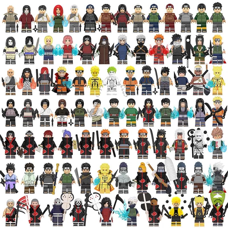 Naruto Action Figures Namikaze Minato Uchiha Obito Hatake Kakashi Bloco De Construção Coleção Brinquedos Para Crianças