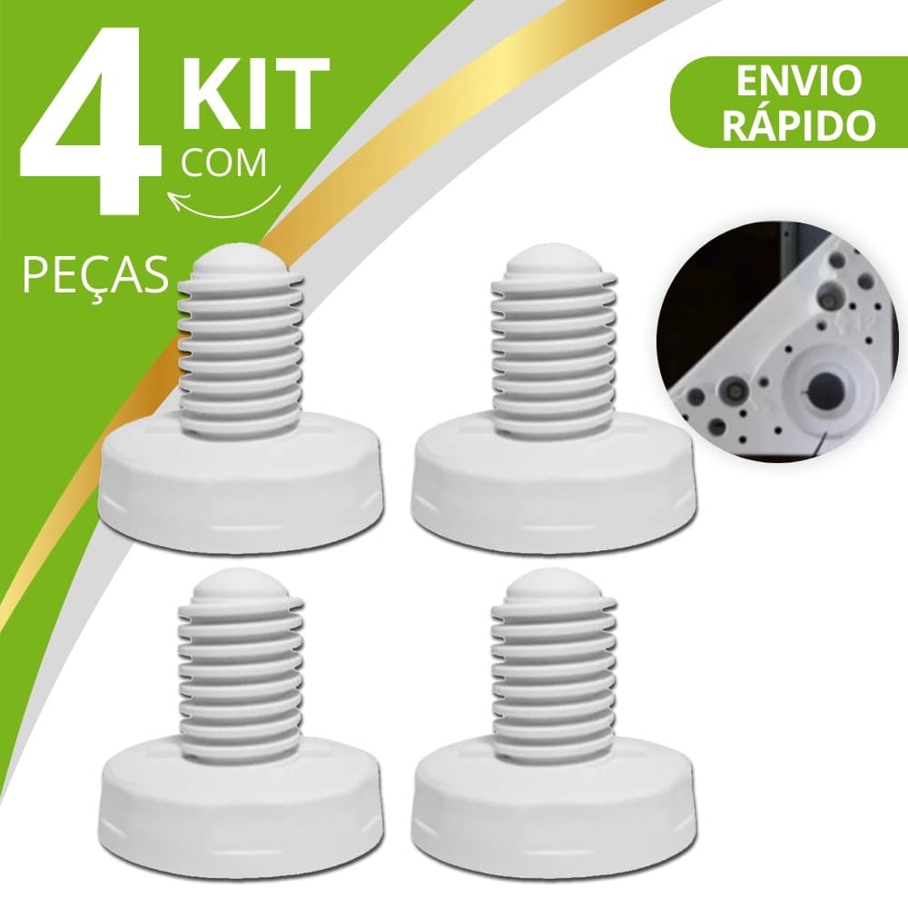 Pé Nivelador Kit com 4 unidades para Lavadora Electrolux