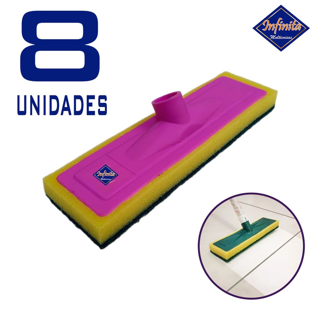 Kit 2 a 8 Lava piso mop esfregão esponja escova limpeza cozinha