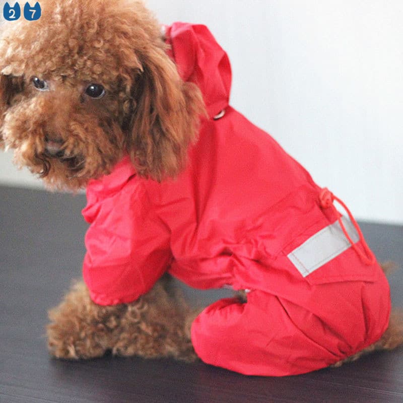 (27Pets) Capa De Chuva Com Capuz Reflexivo Para Cachorros Pequenos Cães XS-5XL/Jaqueta Impermeável