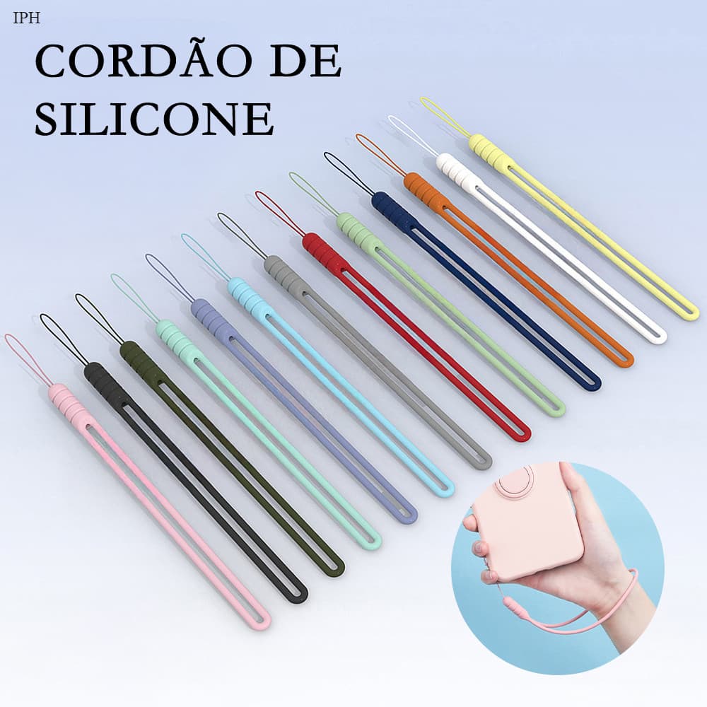 Alça de Mão de Silicone com Corrente para Capinha de Celular e Chaveiro GS006