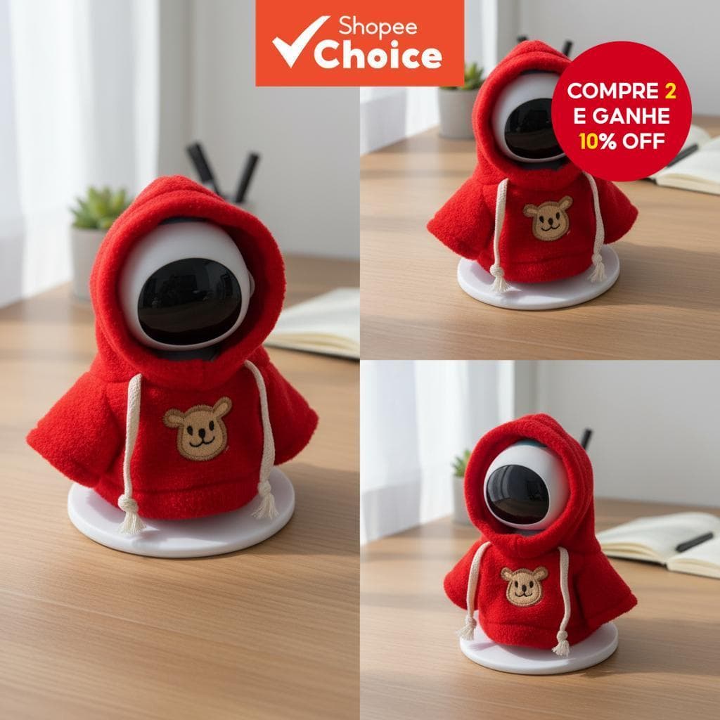 Eilik Smart AI robot Tamagotchi Com Suéter Exclusivo De Natal E Pacote De Acessórios Para Cachecol (Sem Robô)