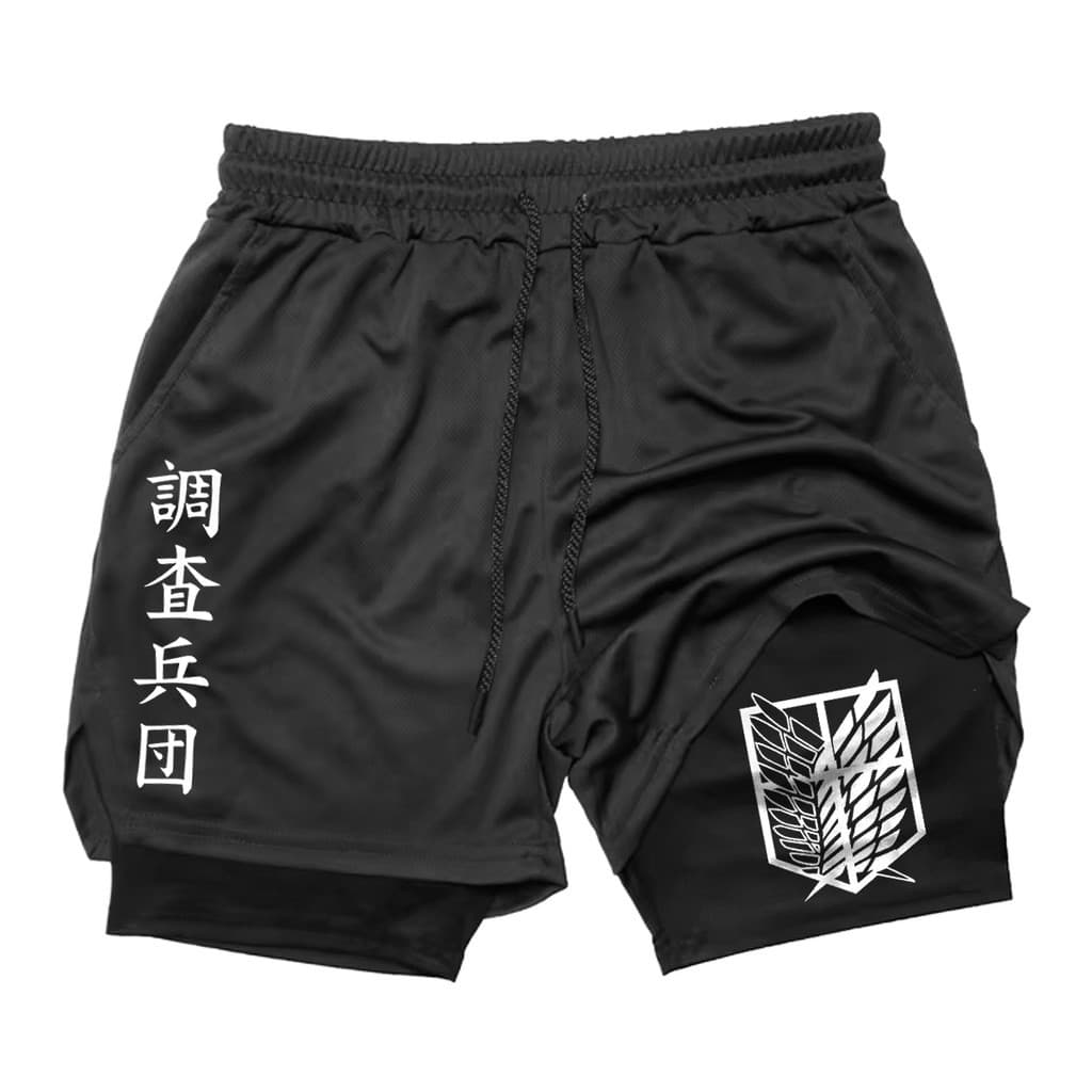 Short 2 em 1 Masculino Proteção UV e Compressão Bermuda para Academia e Corrida