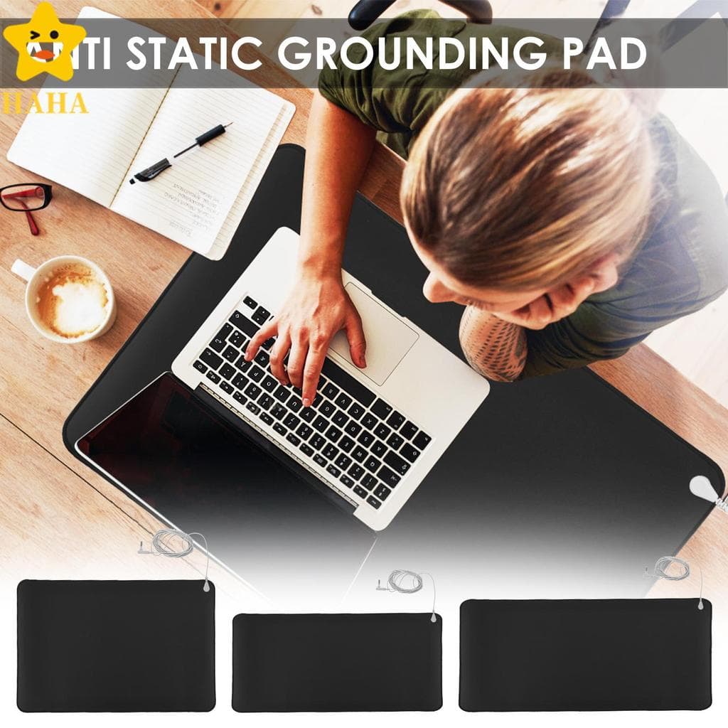 Tapete De Aterramento Com Cordão Almofada De Couro Colchão Antiderrapante Terapia Conectada À Terra Pé Condutora Para Co