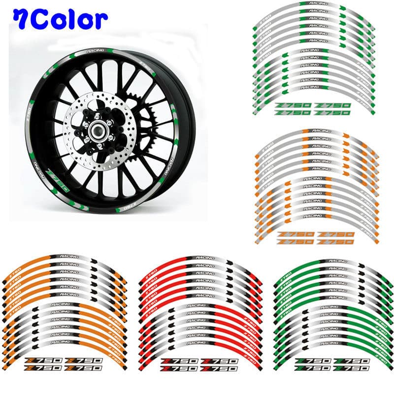 Kawasaki Z750 3M cor à prova d'água dedicado 57 cm adesivo de aro de aço adesivo de roda