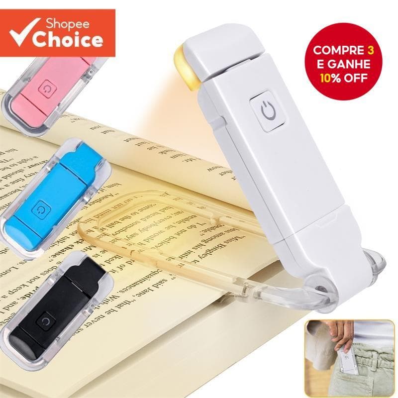 USB Mini-Luz Dobrável LED Proteção dos Olhos Três Cores Brilho Ajustável para Leitura de Portátil Crianças Noite