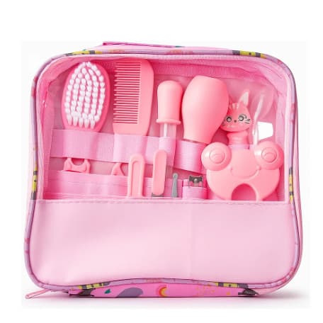 Kit Higiene para Bebê Recém-Nascido 13 Itens com Cortador, Escova, Pente e Acessórios