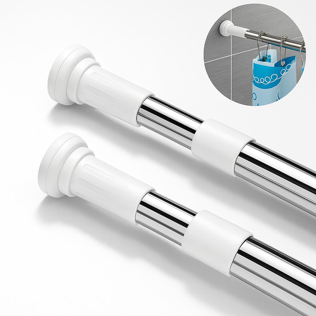 Varão, Bastão Extensível Ajustável Barra Cortina Roupas Box Banheiro