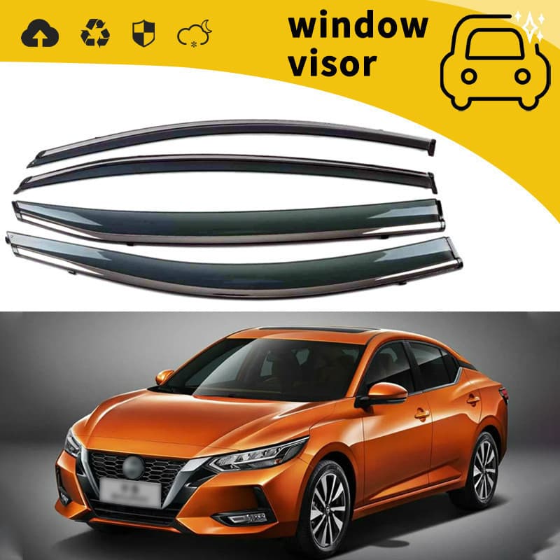 Adequado para 08-20 Nissan Sylphy Bloco de Chuva Porta Bloco de Chuva Janela Chuva Sobrancelha Porta Defletor de Chuva D