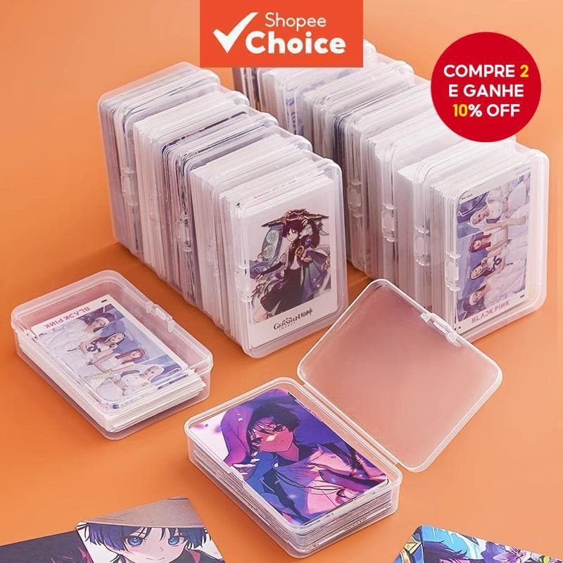 Caixa De Armazenamento De Plástico Transparente , Caso Portátil Do Titular Cartão De 3 Pces Para O Organizador Dos Cartõ