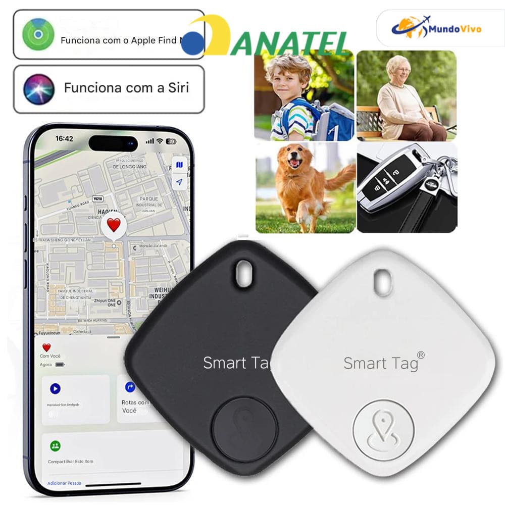 Rastreador AirTag Smart Tag MFI Localizador GPS Mala Carro Moto Pet Criança Sem Limite de Distância