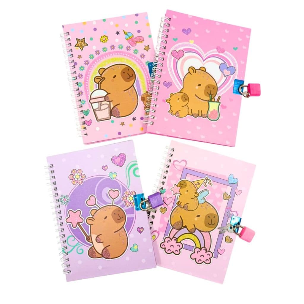 Diário Infantil Capivara com Cadeado 12,7x18,2cm Dcarte