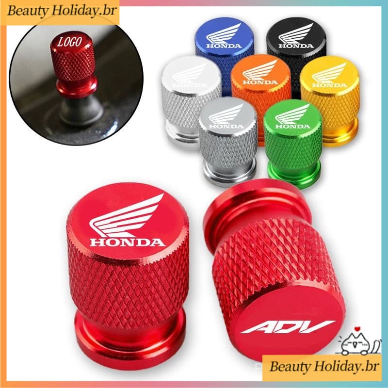 Tampa de Válvula de Pneu de Liga de Alumínio para Motocicleta Honda GM Tampa de Válvula Modificada Tampa de Cobertura de