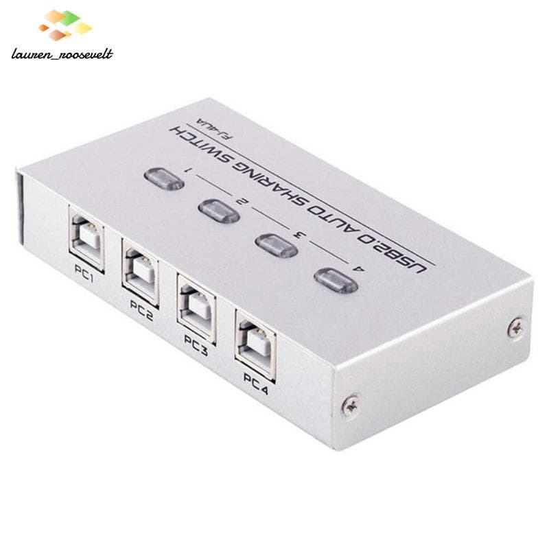 Comutador Manual USB2.0 Caixa Hub Share Dispositivo USB Para Impressora 4UA Comutação De Quatro Portas