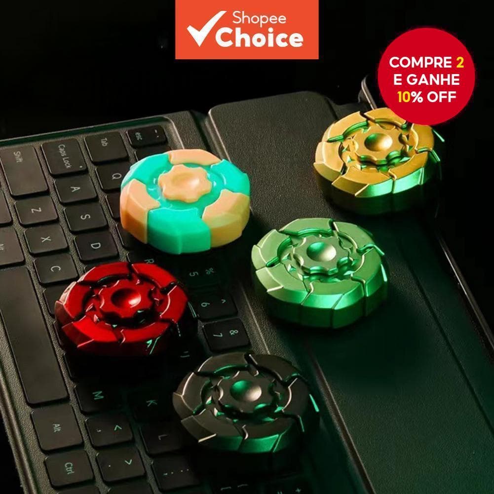 Brinquedo Luminosa de Spinner Anti-estresse ABS com Sucção Magnética para Alívio de Estresse e Diversão em Jogos de Dedo