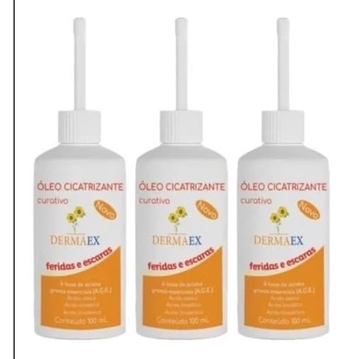 Dermaex Óleo De Girassol Cicatrizante 3 X 100ml