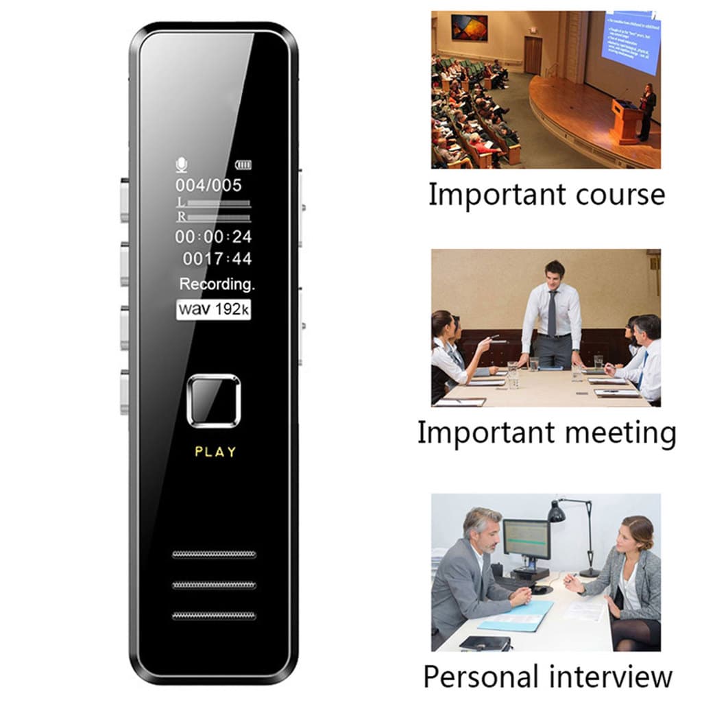 Gravador De Voz Digital De 32GB , Mini Ativado Por De 1.2 Polegadas Com Reprodutor De MP3 Portátil Pequeno Ditafone Shop