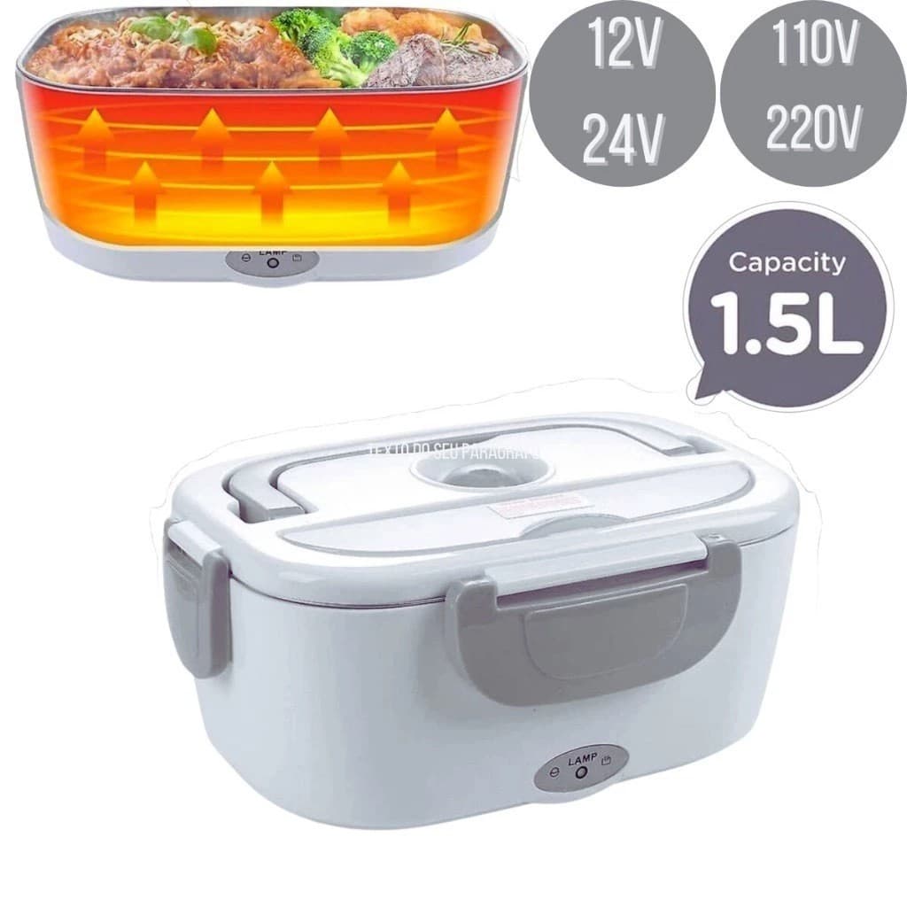 Marmita Elétrica Veicular Bivolt P/ Carro Casa Taxi Uber Caminhão 12V 24V 110V 220V C