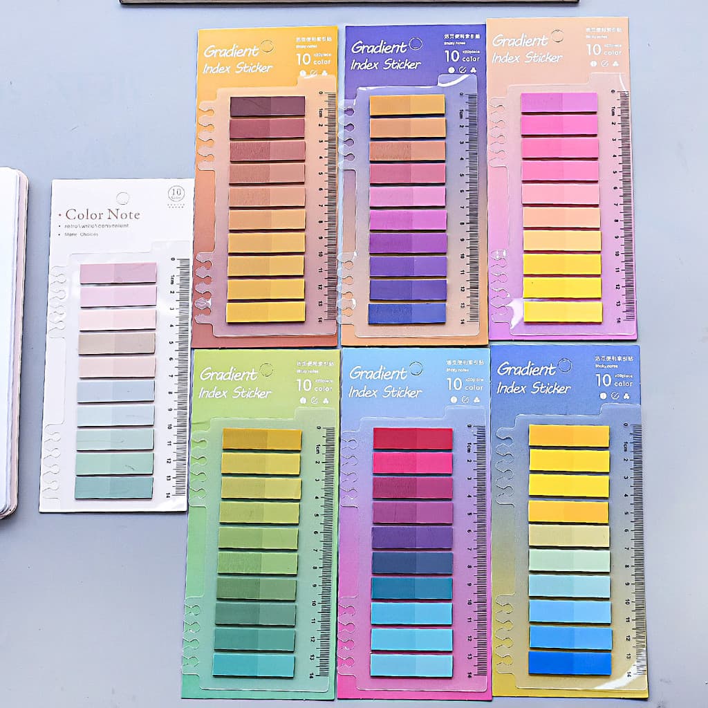 Morandi Color pet Notes Notas de índice transparente Notas adesivas para notas
