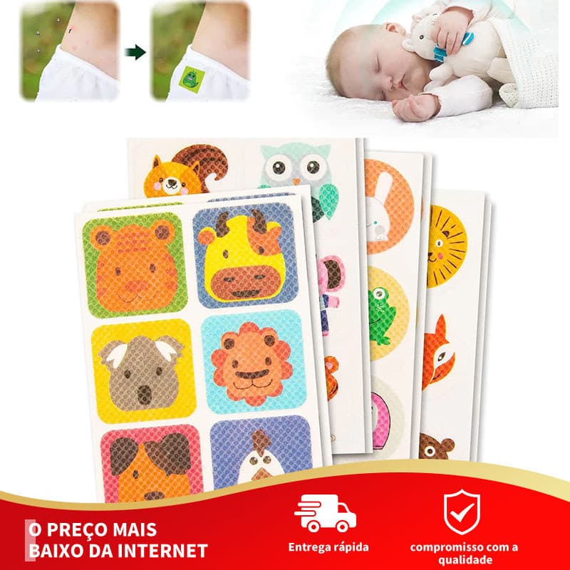 36-360 Adesivos Repelente Natural Infantil Anti Mosquito Não Tóxico
