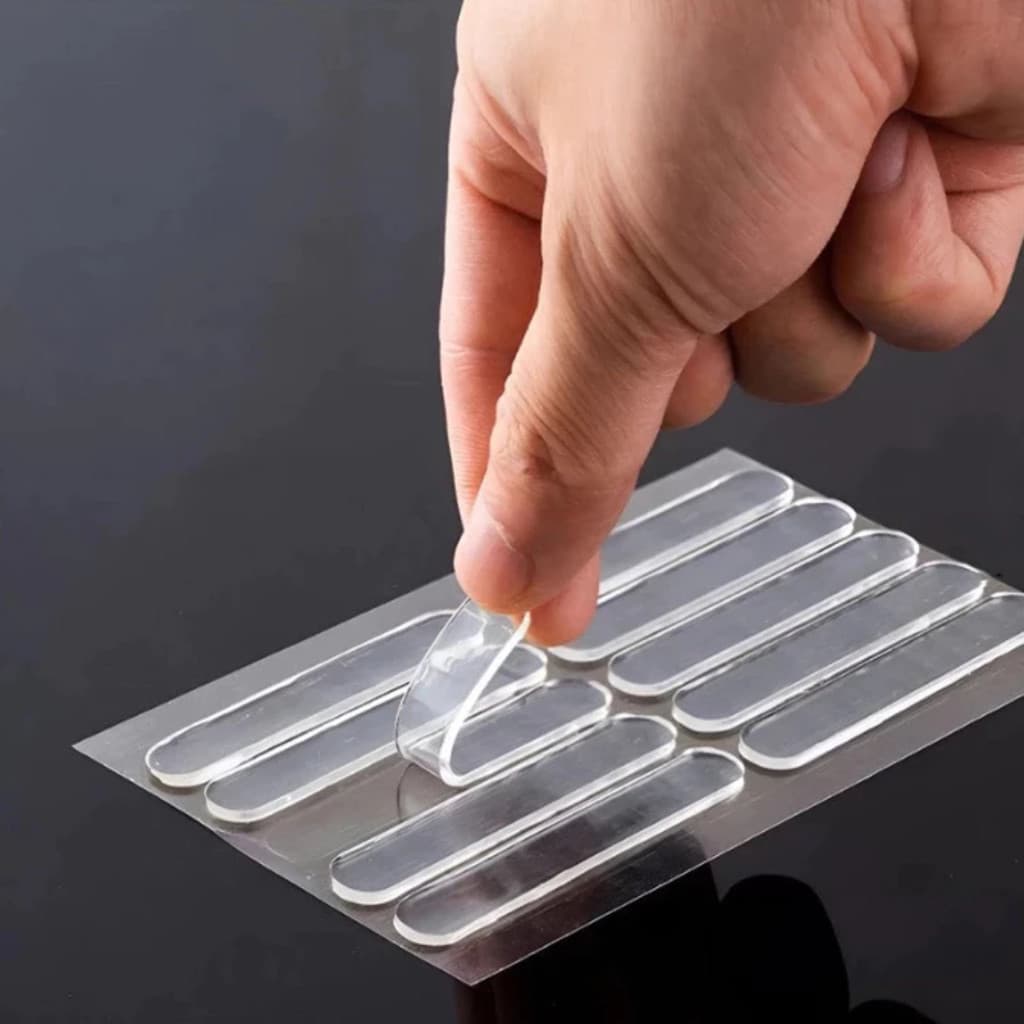 KIT Adesivo Protetor Anti Impacto Silicone Tiras para Cantos Movéis Portas Gabinetes Proteção
