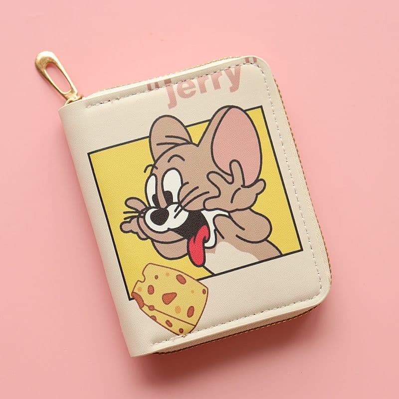 Carteira masculina com estampa do Homem-Aranha, modelo One Piece, com zíper curto, porta-moedas e porta-cartões.