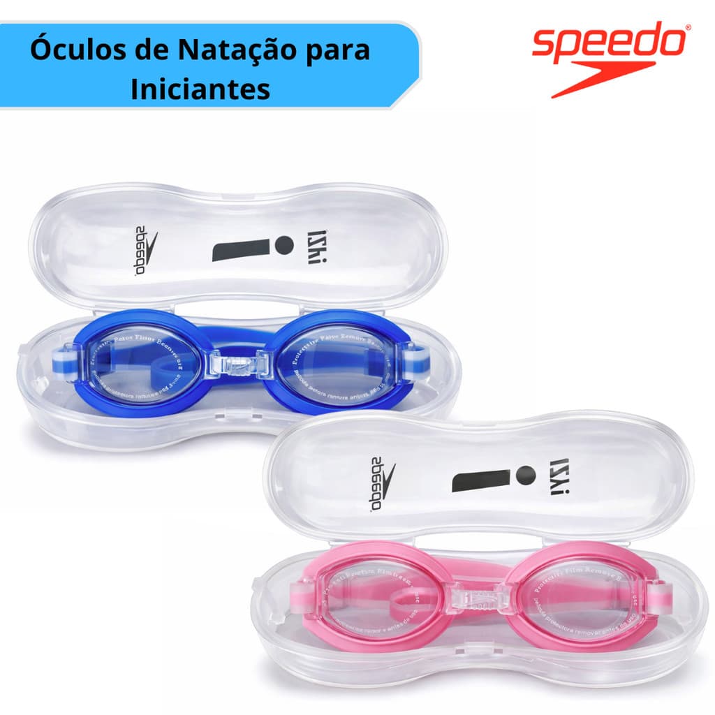 Óculos de Natação Speedo Izy! Small Ajustavel Proteção Ultravioleta para Iniciantes
