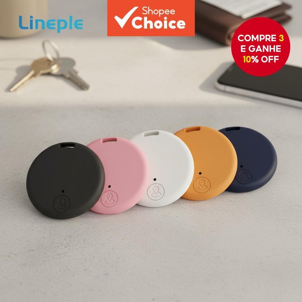  Rastreador Bluetooth Anti-Perda para Idosos, Crianças e Bagagens – Chave Localizadora com Tranquilidade Tag