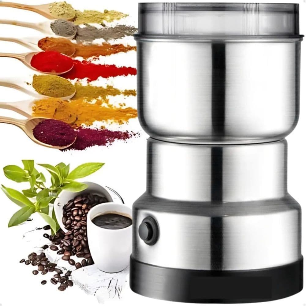 Moedor Triturador De Café 220v ou 110v Elétrico Automatico 150w Inox Maquina Moer Grãos Sementes