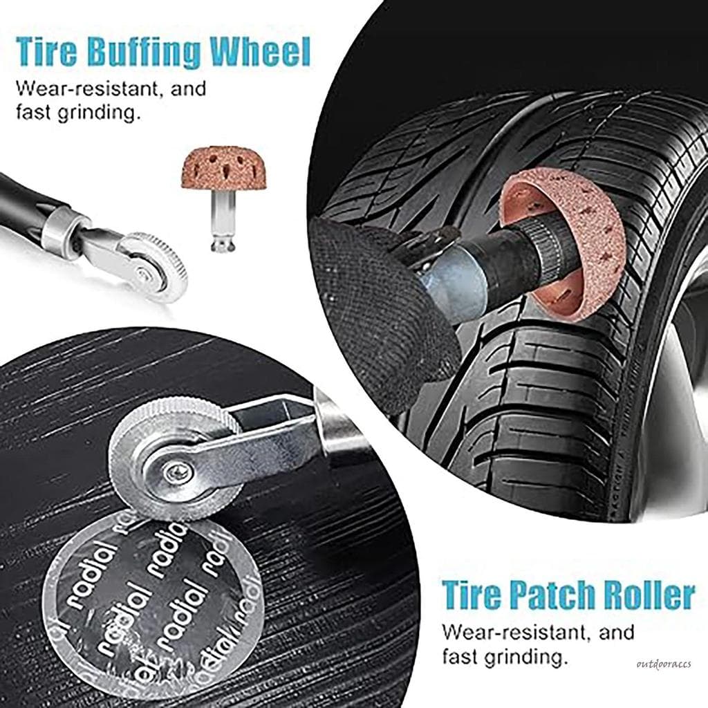 Kit De Ferramentas Para Reparo De Pneus , 42mm , Cabeça De Moagem Eficiente De Alta Velocidade , Adequada Polimento De M