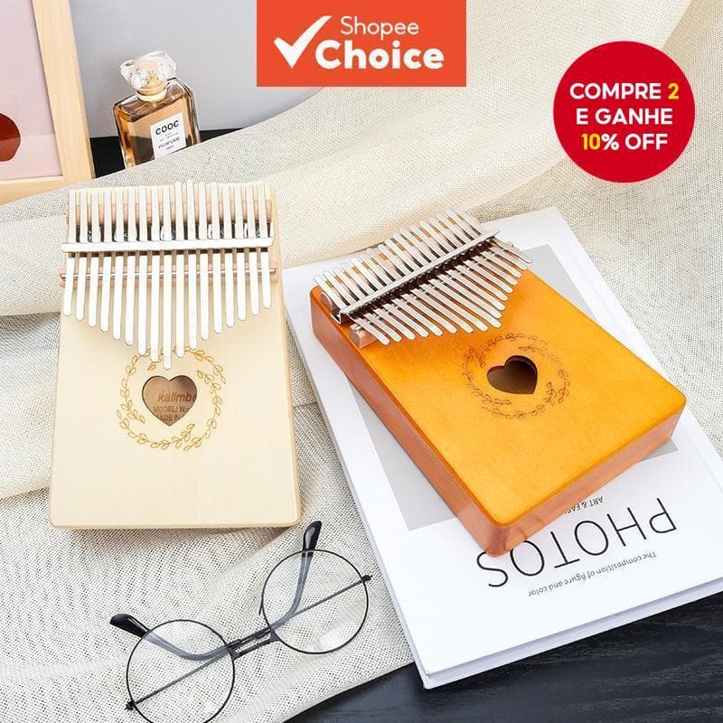 (Venda) 17 Teclas Kalimba Africano Polegar Piano Dedo Percussão Ins trument