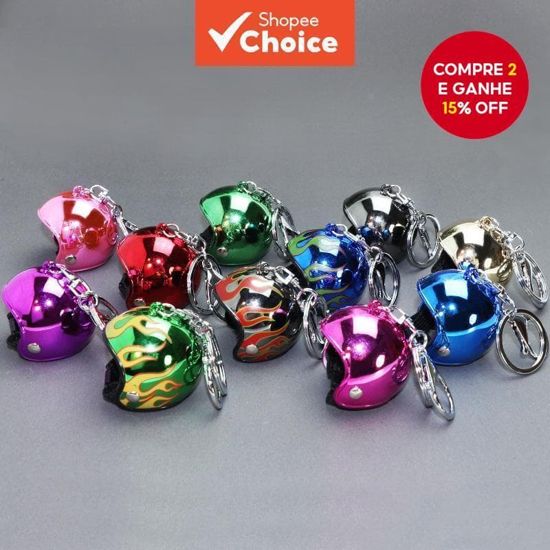 Chaveiro de Capacete Colorido de Alta Qualidade como Presente de Férias 100 Novo