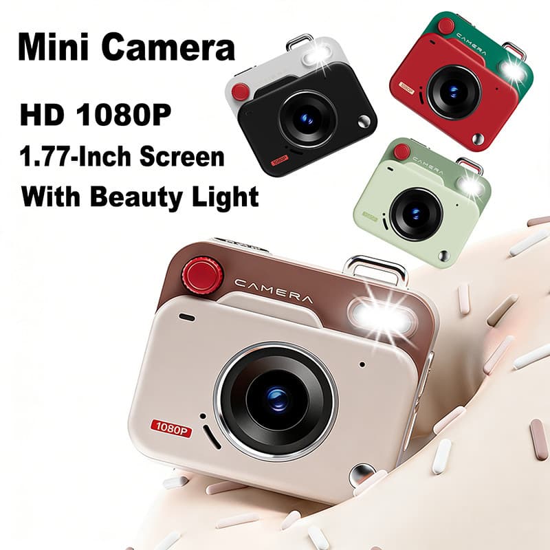 Câmera HD Mini CCD Retro Digital Compacta Com Tela De Viagem Para Fotografia Externa