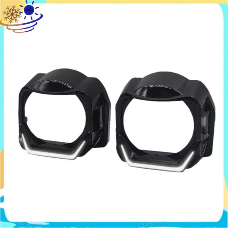 Para Lente De Projetor Redonda De 3 Polegadas Com Luz DRL 1 Par De Anéis LED Mortalha Olho De Anjo Branco