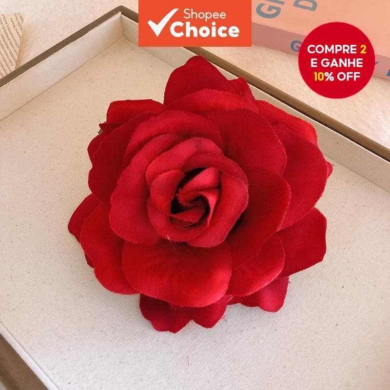 Grampo De Cabelo Francês Retrô Vermelho Rosa Franja Lateral Clipe De Garra Para Mulheres Estilo Férias De Flores