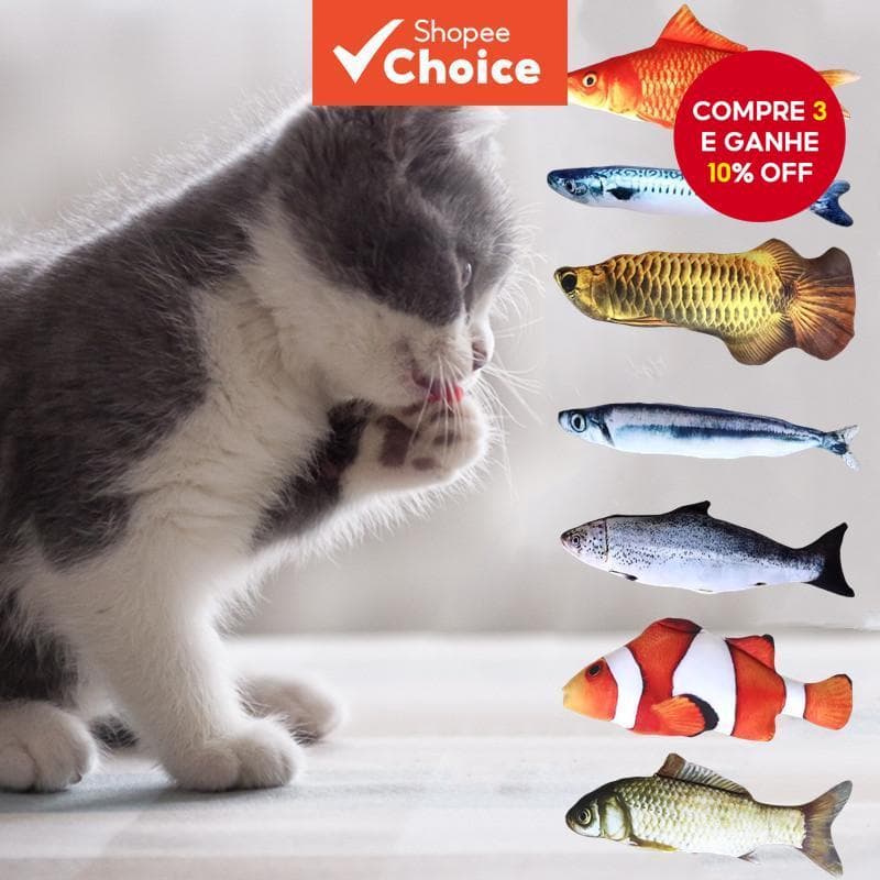 Brinquedo Simulado De Gato De Peixe , Interativo De Dentição Para Gatinhos , Suprimentos Não Elétricos Animais De Estima