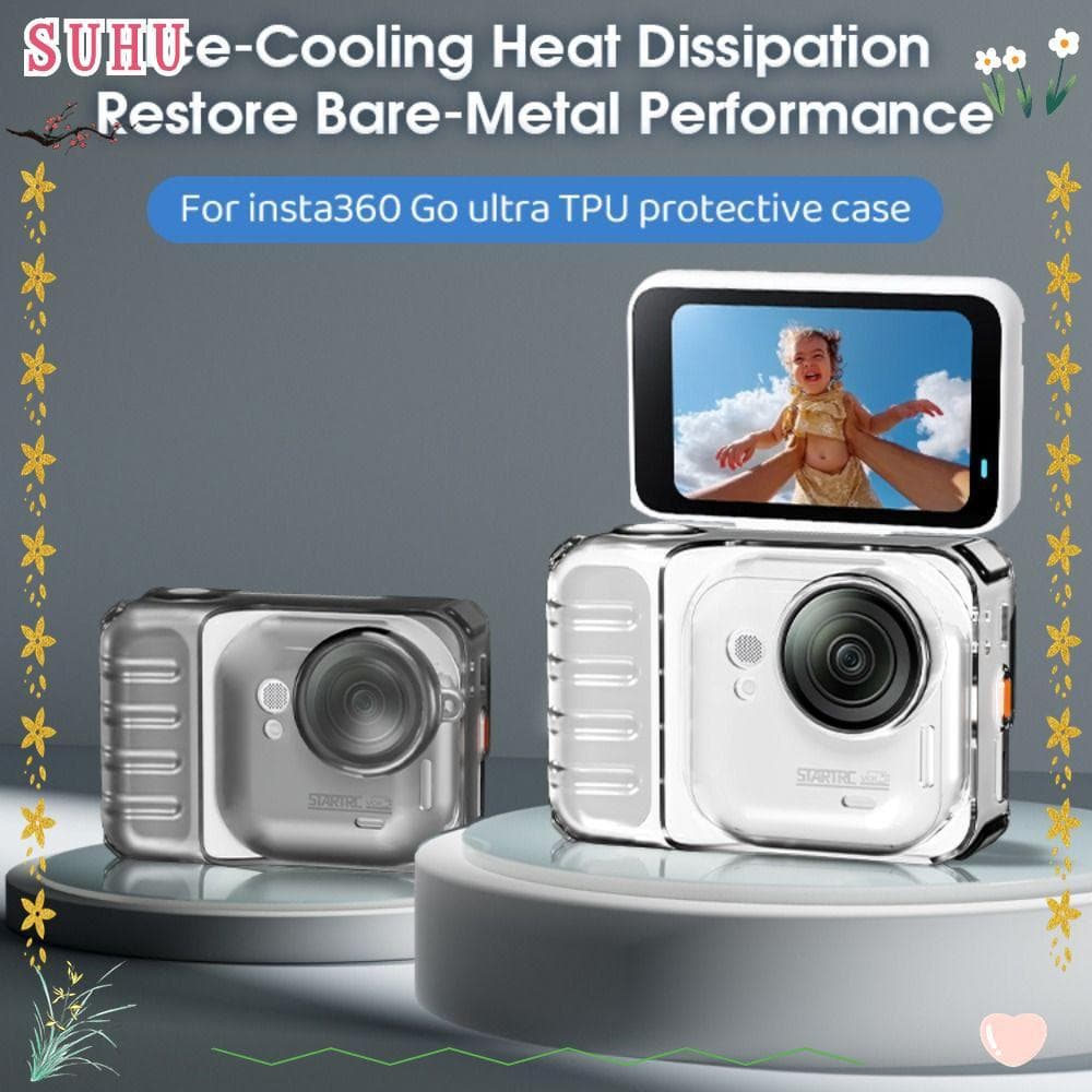 Protetor De Câmera SUHU , À Prova De Arranhões Com Proteção De Corda Anti-Perda , Para Insta360 Go Ultra