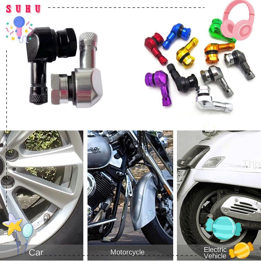 Hastes De Válvula De Motocicleta SUHU , Liga De Alumínio 90 ° Aro Com , Modificação